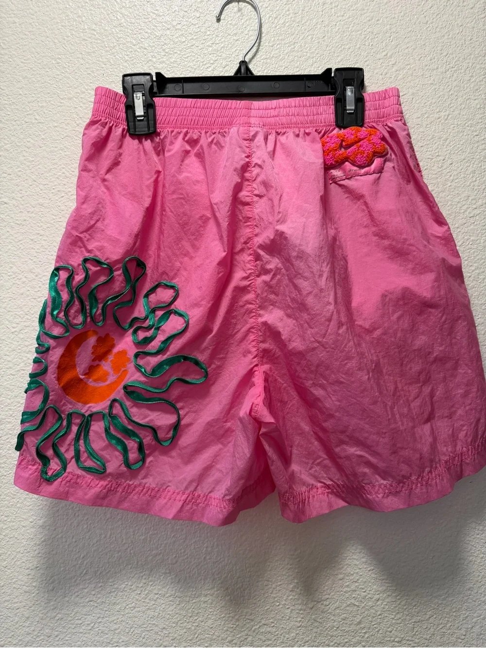 Nike Uphoria Pink Embroidered Floral Women's Shorts